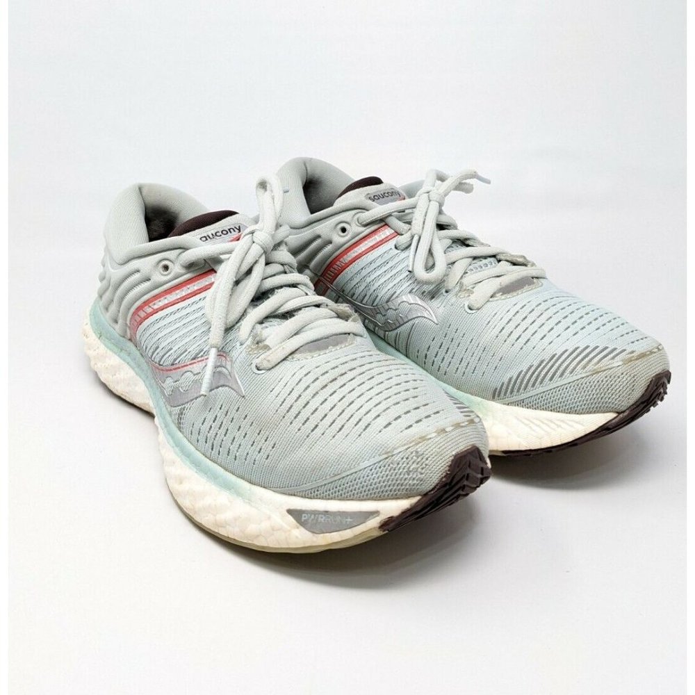 Saucony Triumph 17 Sky Grey Running Shoes Lace Up S10546-45 Womens Size 7.5